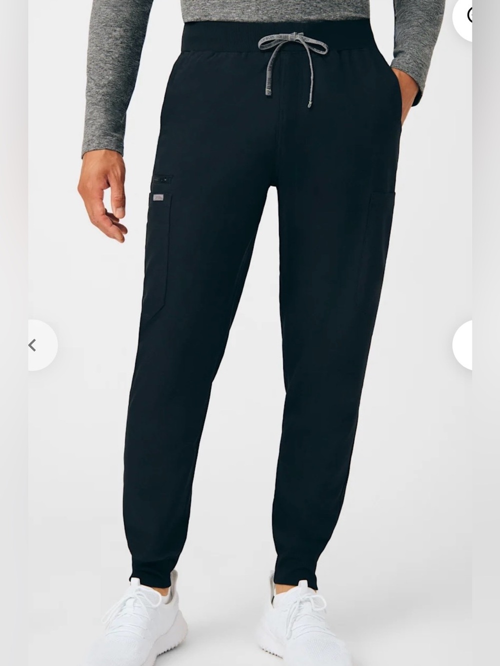 Landau Forward Men’s 7-Pocket Cargo Jogger Scrub Pants M Black Regular